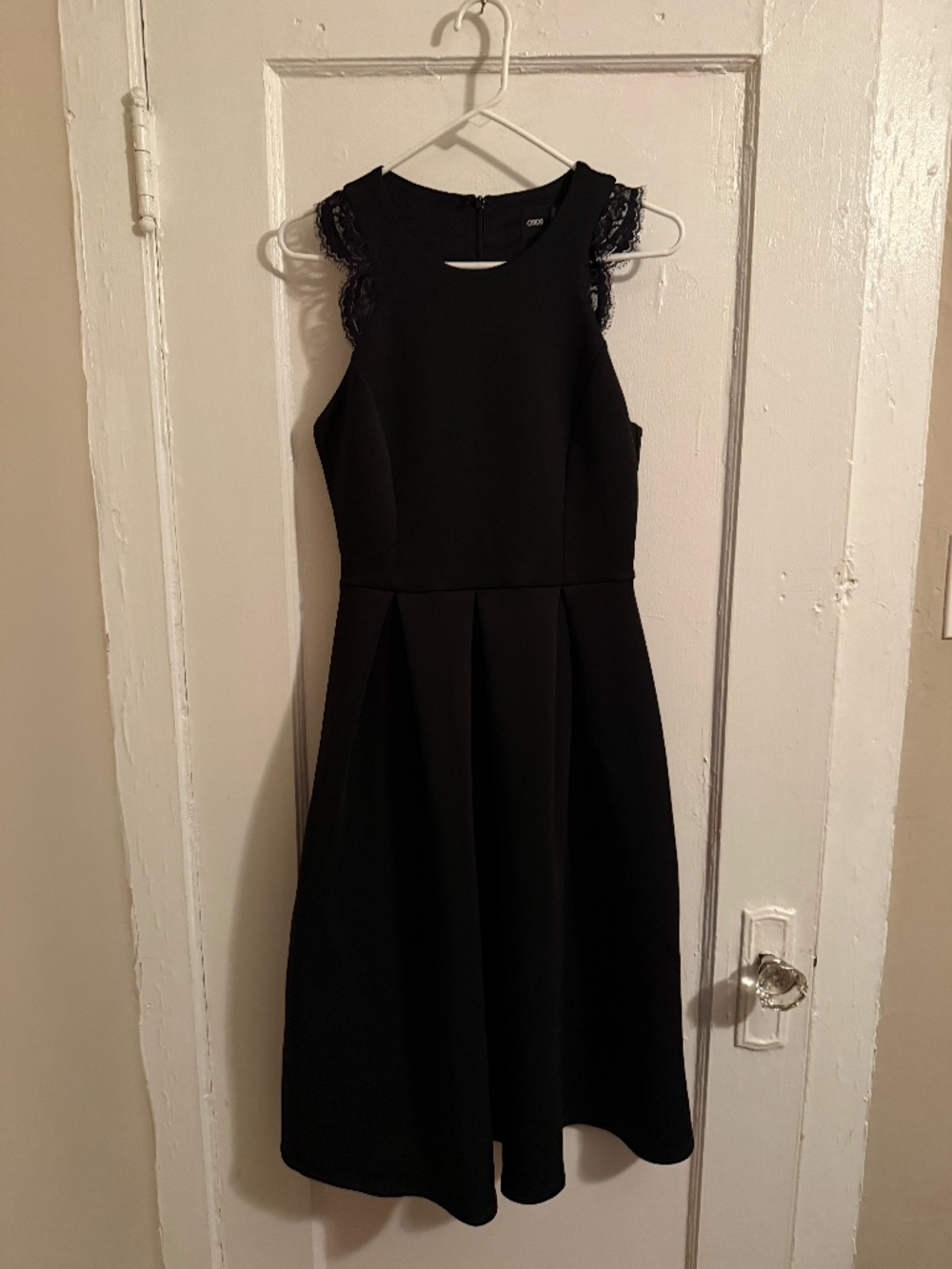 ASOS black midi dress fit and flare